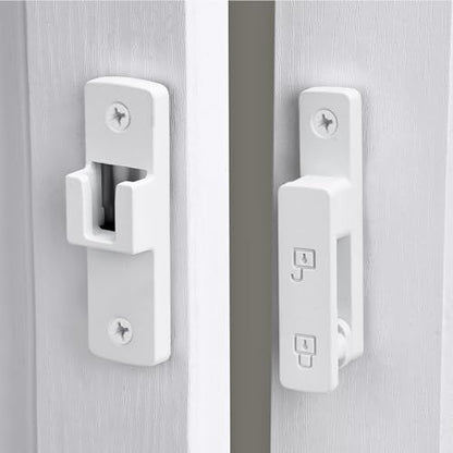 Matte White 180 Degree Zinc Alloy Barn Door Latch, Flip Gate Lock - color: Matte White_180 Degree