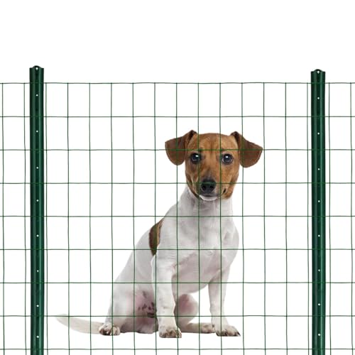 16GA PVC Green 48in x25ft-3in x 2in Welded Wire Mesh Garden Economy Fence - color: Green, size: 48"x25\'-3"x2" 16GA