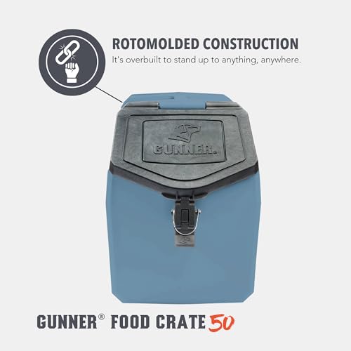 GUNNER 50 Lb Dog Food Storage Container, Blue, IP66 Waterproof, Airtight - color: BLUE - 50 LBS, size: 50 lbs