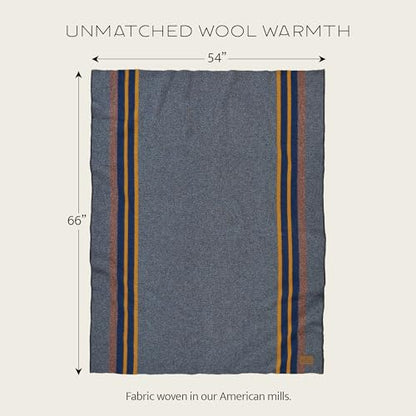 Pendleton Yakima Throw 54" x 66", Wool Cotton - color: Green Heather