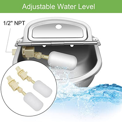 Automatic Livestock Waterer Bowl, 304 Stainless Steel Water Dispenser