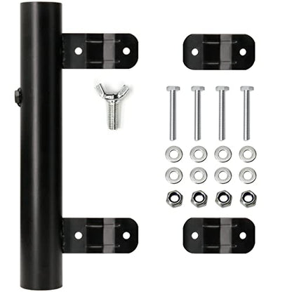 Heavy Duty RV Ladder Mount Flagpole Holder Black | Fits 1 Inch RV Ladders, Sturdy Flag Mount Bracket for RV Use - color: Black