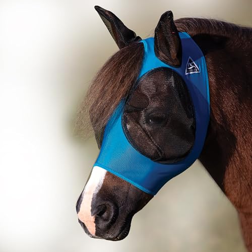 Professional's Choice Comfort Fit Fly Mask | Pacific Blue - color: Pacific Blue, size: Pony
