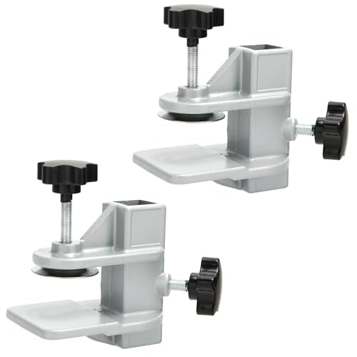 2Pack Pet Grooming Table Arms Clamp Metal, Heavy Duty Aluminium Alloy Dog Cat Hair Cut Holder Accessories Fixture Fixation (Inner Dia 22 * 22mm) - size: 0.2~1.1 In (2Pack)