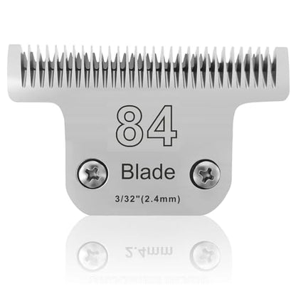 T84 Blade Dog Grooming Blades Compatible with Andis Dog Clipper | Dog Clipper Blades Compatible with Oster A5/Wahl KM10 dog clipper,Cut Length 3/32"(2.4mm) - color: 1pc #T84