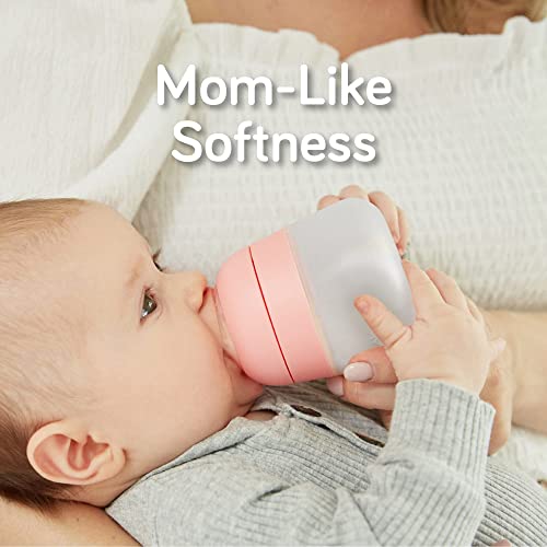Nanobebe Flexy Silicone Baby Bottle, Anti-Colic, Natural Feel, Non-Collapsing Nipple, Non-Tip Stable Base, Easy to Clean 3-Pack, Teal, 5 oz - color: Teal, style: 5 Ounce 3-Pack