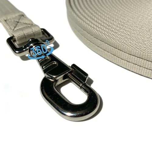 Horse Lunge Line，Horse Training Lunge Line with Alloy Trigger Buckle for Accurate Equestrian Training of 32.8 FT/10 Meters - color: Grayish White