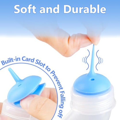 Pet Feeding Bottle,3 Pack Wide Mouth Angled Nursing Bottle, 3 Sizes Nipples with Ventilation Valve Resistant Tearing Perfect for Puppies, Kittens, Small Wildlife（Blue） - color: blue