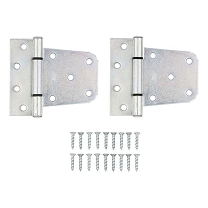 National Hardware N220-137 V287 Extra Heavy Gate Hinges in Zinc plated, 2 pack | Heavy Gauge Hot-Rolled Steel for Wood, Steel and Vinyl Gates; Left or Right Hand Mounting, 2-Pack - color: Zinc Plated
