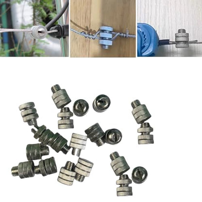 30 Pieces Aluminium Alloy Split Bolt Joint Clamp Electric Fence Wire Connector for 12-17 Gauge Multiple Electric Fence