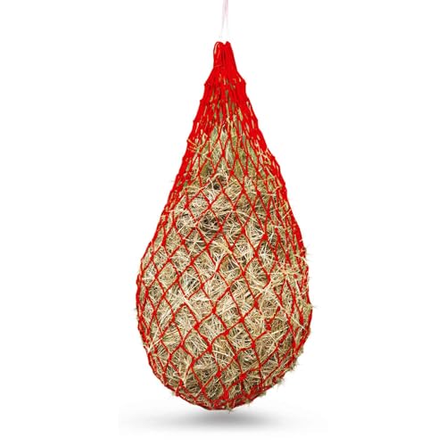 Jeffers Slow Feed Nylon Hay Net for Horses, Reduce Mess Farm Stall Feeding, Barn Stable Storage, Tack Organizer, Portable Travel Feeder for Trailer - size: 2" x 2"
