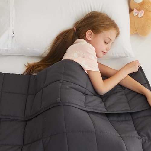 L'AGRATY Weighted Blanket - 36"x48" 3lbs Microfiber Material with Glass Beads Small Blanket for All-Season Summer Fall Winter Soft Thick - color: 01-dark Grey, size: 36" x 48" | 3lbs