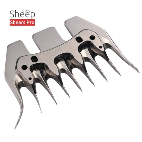 Sheep Shears Pro Clipper Blades 9 Tooth Curved Blade Replacement - size: 9 Tooth Curved Blade and Cutter set