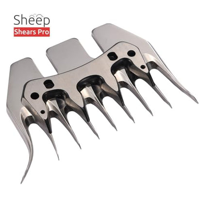 Sheep Shears Pro Clipper Blades 9 Tooth Curved Blade Replacement - size: 9 Tooth Curved Blade and Cutter set