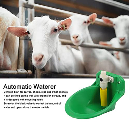 banapoy Automatic Livestock Water Bowl, 1L Capacity Plastic Sheep Drinking Bowl Goat Water Dispenser, Adjustable Water Volume, Farm Feeding Water Bowl for Cow Dog Horse, banapoyd82s5hnxk0