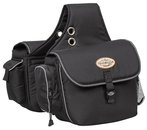 Weaver Equine Trail Gear Saddle Bags - color: Black, size: 11" x 4" x 8.5"