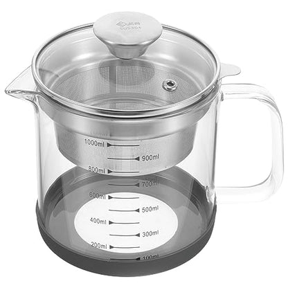 Alipis Soy Milk Filter Pot Fine Mesh Strainer Pitcher with Scale Tea Strainer Jug for Kitchen Juice Soup and Soybean Milk 1.5L Capacity 7.48 X 6.29 X 4.72 in 1 Pot