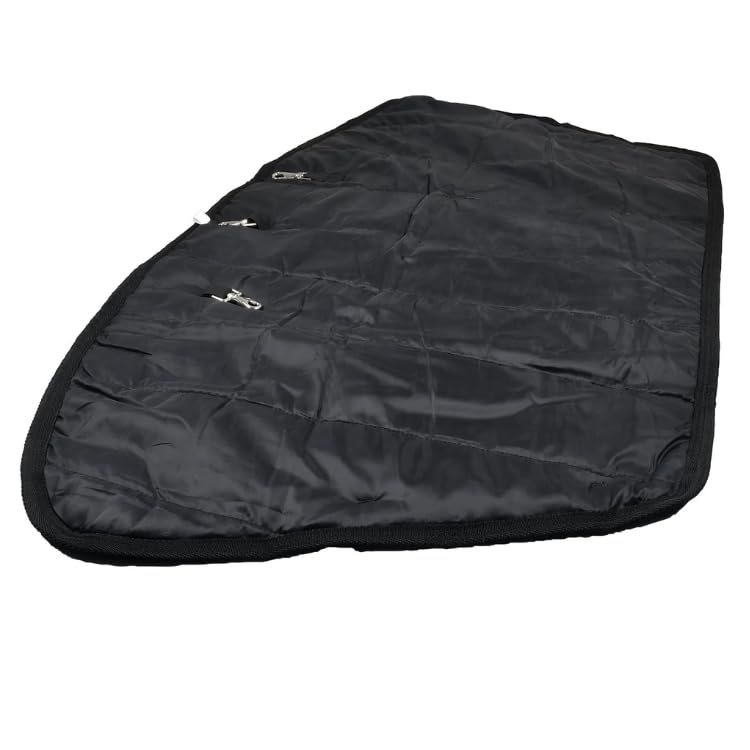 Jeffers Waterproof Horse Neck Rug, Black - 1680 Denier Insulated Turnout Neck Cover, 240g Polyfill, Breathable Winter Horse Rug for Cold and Wet Weather, Adjustable Hook & Loop Closure - Large - size: Large
