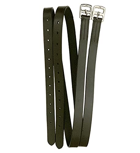 Majestic Ally Genuine Leather English Stirrup Leather (Pair) - color: Brown, size: 60 inch