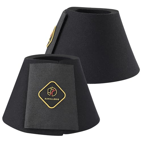 Kavallerie Pro Overreach Horse Bell Boots, Neoprene Pair for Training & Trail Riding