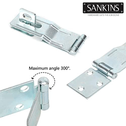 4.5" Swivel Staple Safety Hasps Latches with Twist Knob, Silver 1Pcs - color: Silver