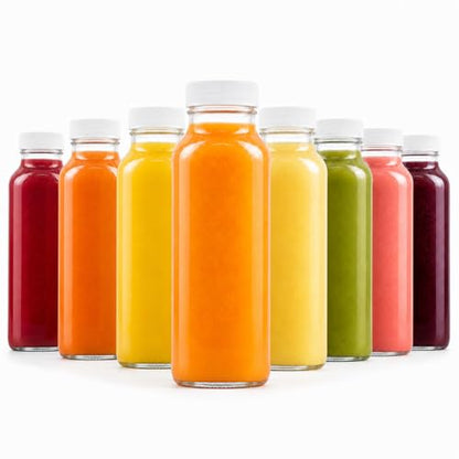 kitchentoolz 8oz Square Glass Juice Shot Bottle with Lid – 8 Pack 8 oz Milk Glass Bottles with Lids for Lunch Box, Airtight Reusable Drinking Jars for Smoothies, Yogurt, Kefir, Juice & Water - color: 8oz, style: 8 Pack