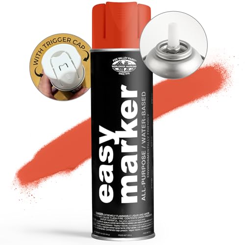 Fox Valley Easy Marker Inverted Paint 16oz Pack of 12, Orange Fluorescent