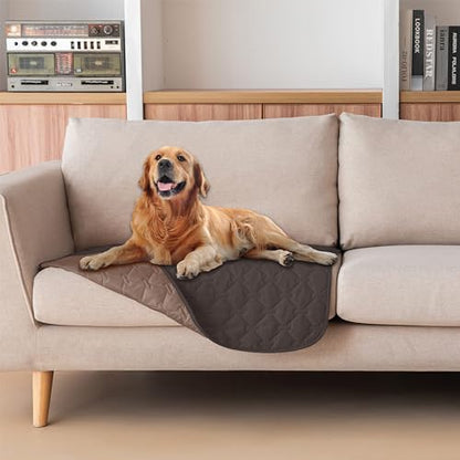 gogobunny 100% Double Sided Waterproof Dog Blanket Soft Pet Bed Cover Reversible Protect Furniture Couch Sofa Car for Puppy Dog Cat (Dark Coffee/Light Coffee, 30x30 Inch (Pack of 1)) - color: Dark Coffee/Light Coffee, size: 30x30 Inch (Pack of 1)