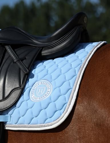 Harrison Howard All Purpose Saddle Pad, English Saddle Pad, Wither Contour - color: Ice Blue