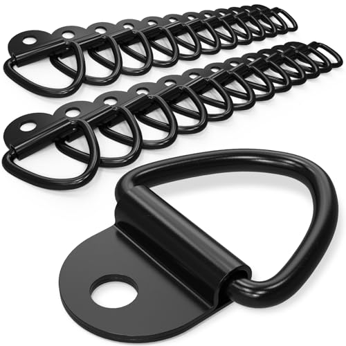 24 PCS V Ring Tie Down Anchors 2" Diameter Steel - size: 24PCS