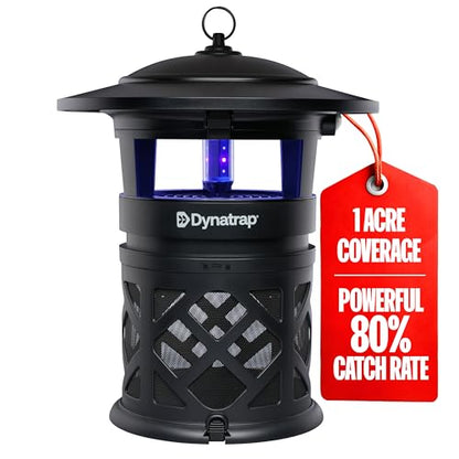 Dynatrap DT2030SR Fly Traps Outdoor - Mosquito & Flying Insect Killer for 1 Acre – Kills Mosquitoes, Flies, Gnats, Wasps - Bug Zapper Alternative - Black - style: 1 Acre Black Trap