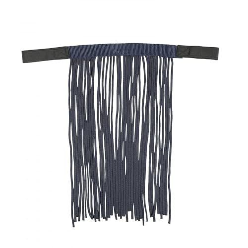 Horze Horse Fly Mask, Soft Stretch Fly Fringe Veil, Lightweight Nylon - color: Peacoat Dark Blue, size: Horse
