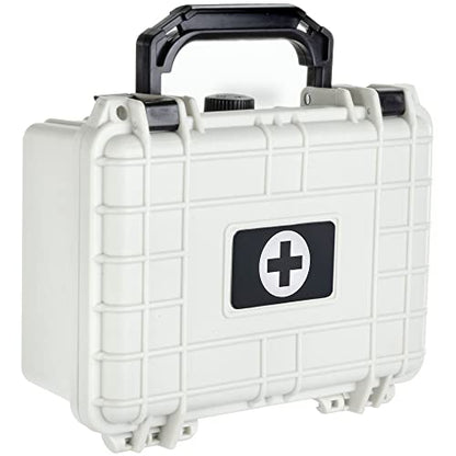 Eylar Compact 8.12 Inch Hard Protective Medical Case EMT First Responder and First Aid Service Storage Box, Waterproof, Dustproof, Shockproof (White) - color: White