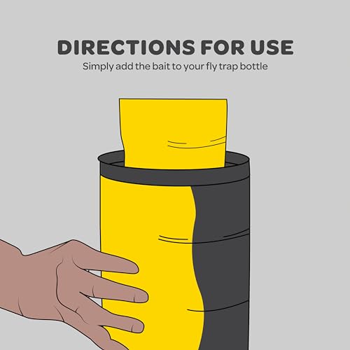 Outdoor Fly Trap Refills [Set of 4] Dissolvable Non-Toxic Bait - Fly Repellent for Outdoor Use Only - Controls Flies for Patios, Barns, Ranches Etc. - style: Refill