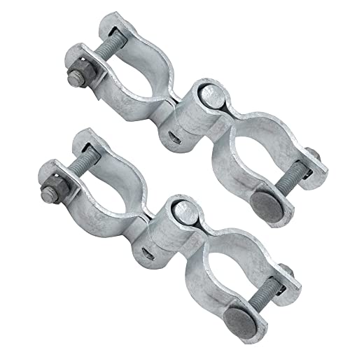 1-3/8" Chain Link Fence Post Hinge - Galvanized Steel Zinc Plated Pipe Hinge for Gate and Fence Frame
