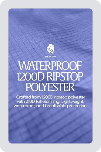 Equinavia Arktis Extended Neck Light Weight Turnout Blanket 100g - Skipper Blue - 75 in - color: Skipper Blue, size: 75 in
