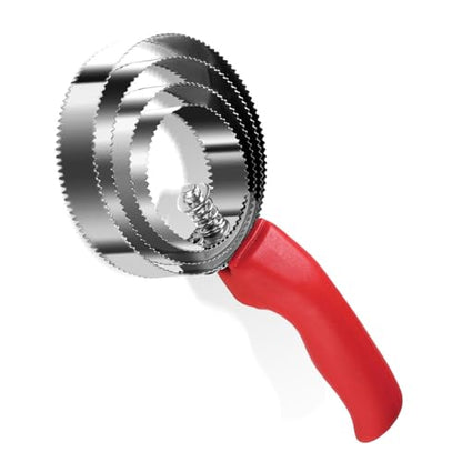 Double Sided Stainless Steel Curry Comb With Soft Grip, Shedding & Grooming Tool For Dogs, Cattle & Horses (Red) - color: Red