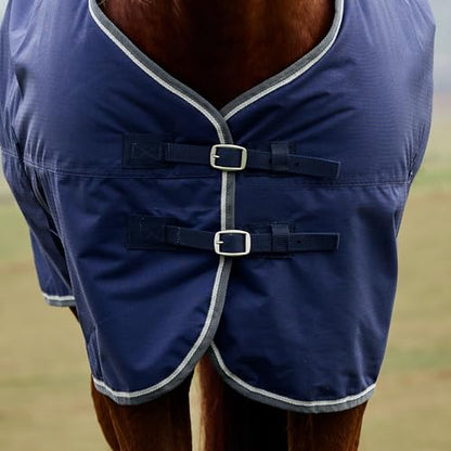 WeatherBeeta ComFiTec Tyro Turnout Standard Neck 50g, Navy/Charcoal, 84" - size: 84"
