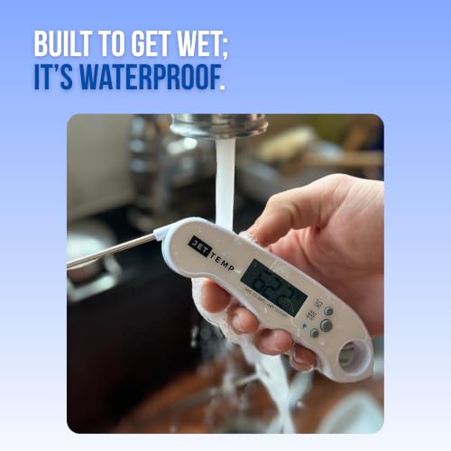 F1 Digital Meat Thermometer - Fast, Accurate, Waterproof - Great for Cooking, Grilling, Baking, Frying - color: Cloud White