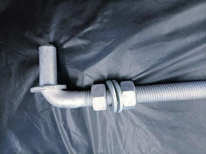 J-Bolt Gate Hinge, Hot-dip Galvanized J Bolt with 5/8" Gate Hinge. Farm Gate Hinges for Chain Link Fence Mostly Used in Frams, Back Yard, Frence Etc. Include Nut Washer (7"(4PCS))