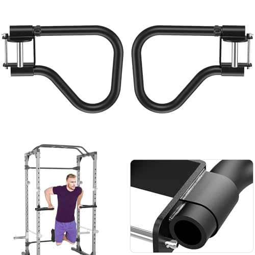SELEWARE Dip Bar Attachment for Power Rack, 2 x 2 Tube, Multi Grip Handle - color: Dip Bar Attachment for 1" or 5/8" Hole of 3x3 inch Rack