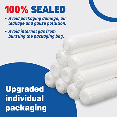 AZEN 30 Pack Gauze Rolls Bandages, 4 in x 4.1 Yards, Premium Medical Supplies & First Aid Supplies, Bandage Wrap Vet Wrap, Mummy Wraps - color: 30p, size: 4IN