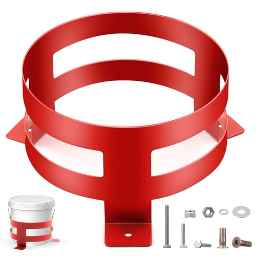 2 Pcs 5 Gallon Bucket Holder 11.6 x 6.5 Inch Red Bucket Holder Mount for RV, Truck, Cart
