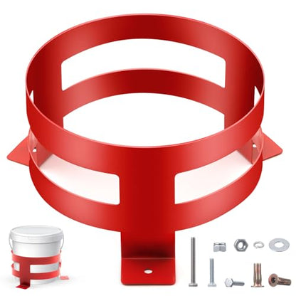 2 Pcs 5 Gallon Bucket Holder 11.6 x 6.5 Inch Red Bucket Holder Mount for RV, Truck, Cart