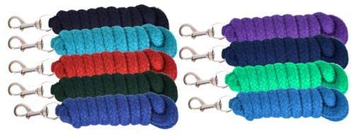 8' Braided Cotton Lead Rope - color: Black