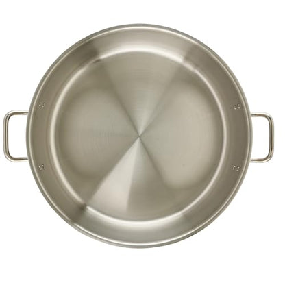 Winware - Stainless Steel 25 Quart Brasier with Cover | Made from extra-heavyweight 6mm thick 3003 aluminum, Great for Braising, Simmering, Batch Cooking and Restaurant Kitchens - size: 25 Quarts