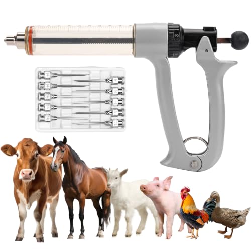 50 mL Semi-Automatic Repeating Livestock Syringe Gun, 5-Gear Adjustable