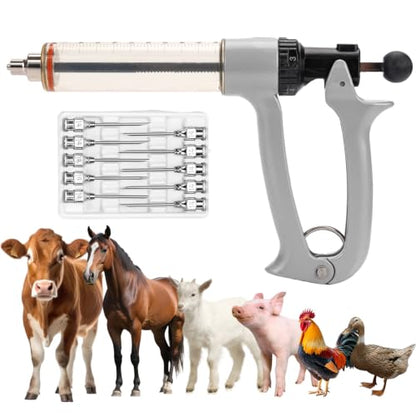 50 mL Semi-Automatic Repeating Livestock Syringe Gun, 5-Gear Adjustable