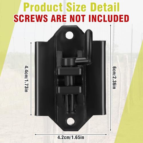 Yaocom 50 Pack Wood Post or T-Post Insulator Pin-Lock Nail-on Electric Wire Fence Insulator for High Tensile Ranch Farm and Property Fencing No Screws Included