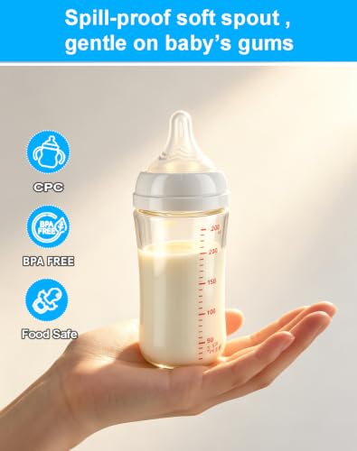 Replacement Nipples Compatible with Pigeon Baby Bottles, Soft Silicone Baby Bottle Nipples, Medium Flow Flow, 3M+, BPA Free, Dishwasher Safe, 6 Pack - size: M (3M+)